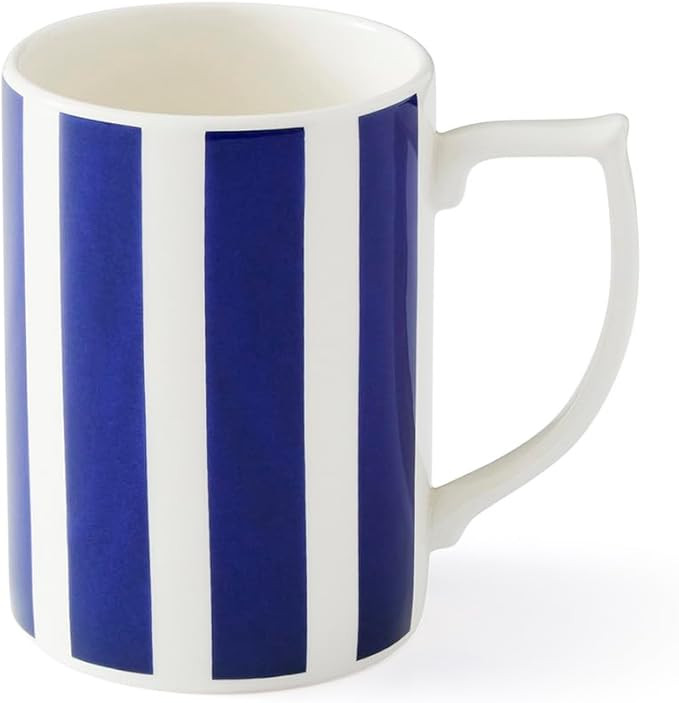 Spode Steccato Collection - 12oz Coffee Mug with Large Handles, Stripe Cobalt Blue | Made of Fine... | Amazon (US)