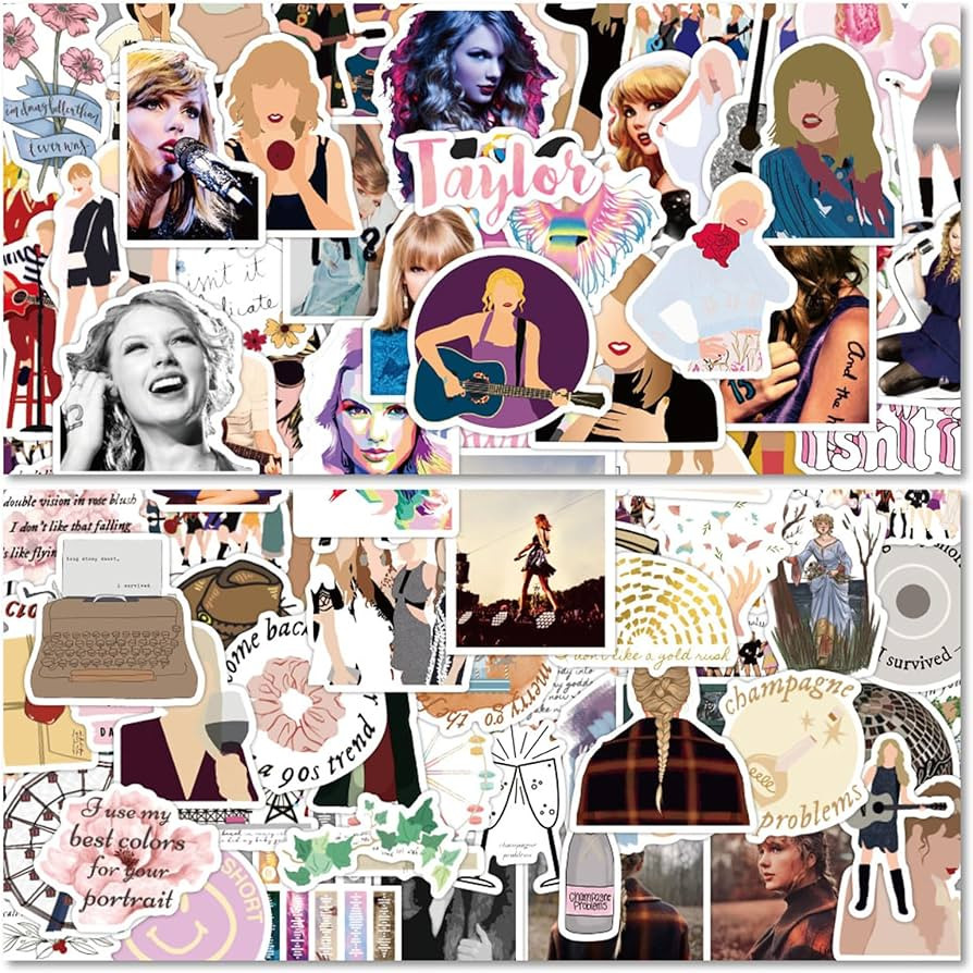 100 PCS Singer Stickers Vinyl Waterproof Music Stickers for Water Bottle Laptop Skateboard Car Bu... | Amazon (US)