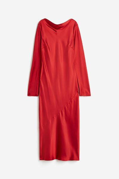 Vestido de satén con tiras | H&M (FR, IT, ES, PT, BE)