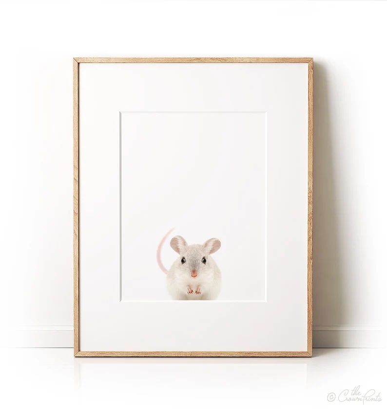 Mouse print, The Crown Prints Shop, Woodland animals nursery, PRINTABLE art, Baby room decor, Nur... | Etsy (US)