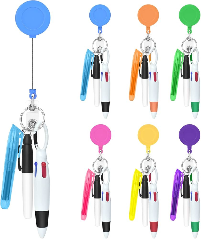 DLUGOPIS Nurse pen set include 6 pieces Tip Highlighter 6 pieces Permanent Marker Pen And 6 piece... | Amazon (US)