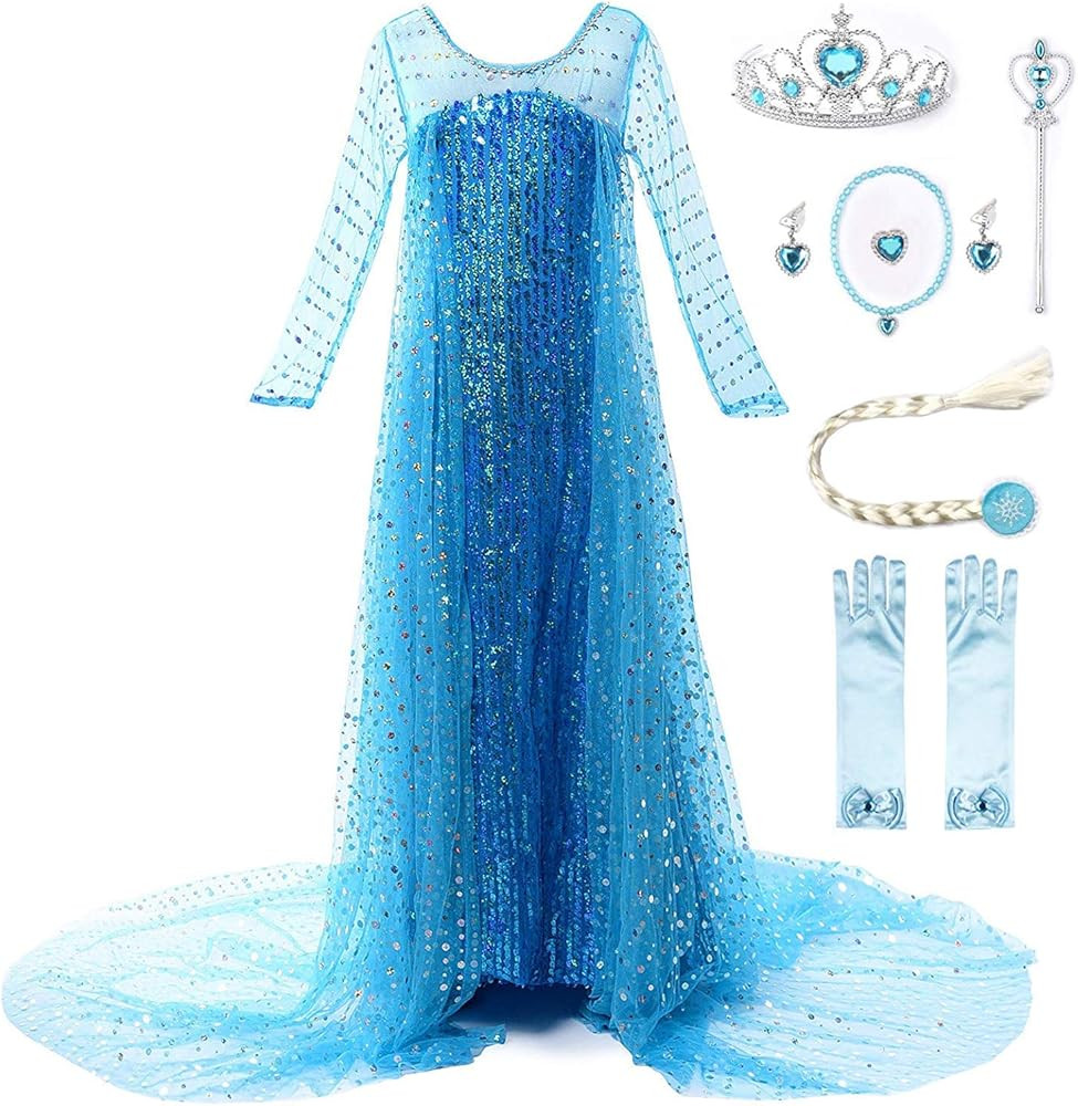 JerrisApparel Girls Princess Costume Birthday Party Christmas Fancy Dress up | Amazon (US)