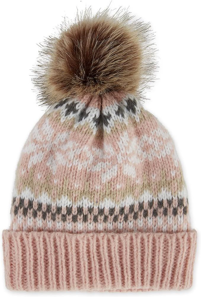 Hadley Wren Women's Cold Weather Fair Isle Knit Beanie Hat | Amazon (US)