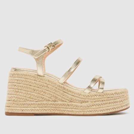 Womens Gold schuh Vienna Strappy Wedge Sandals | schuh | Schuh