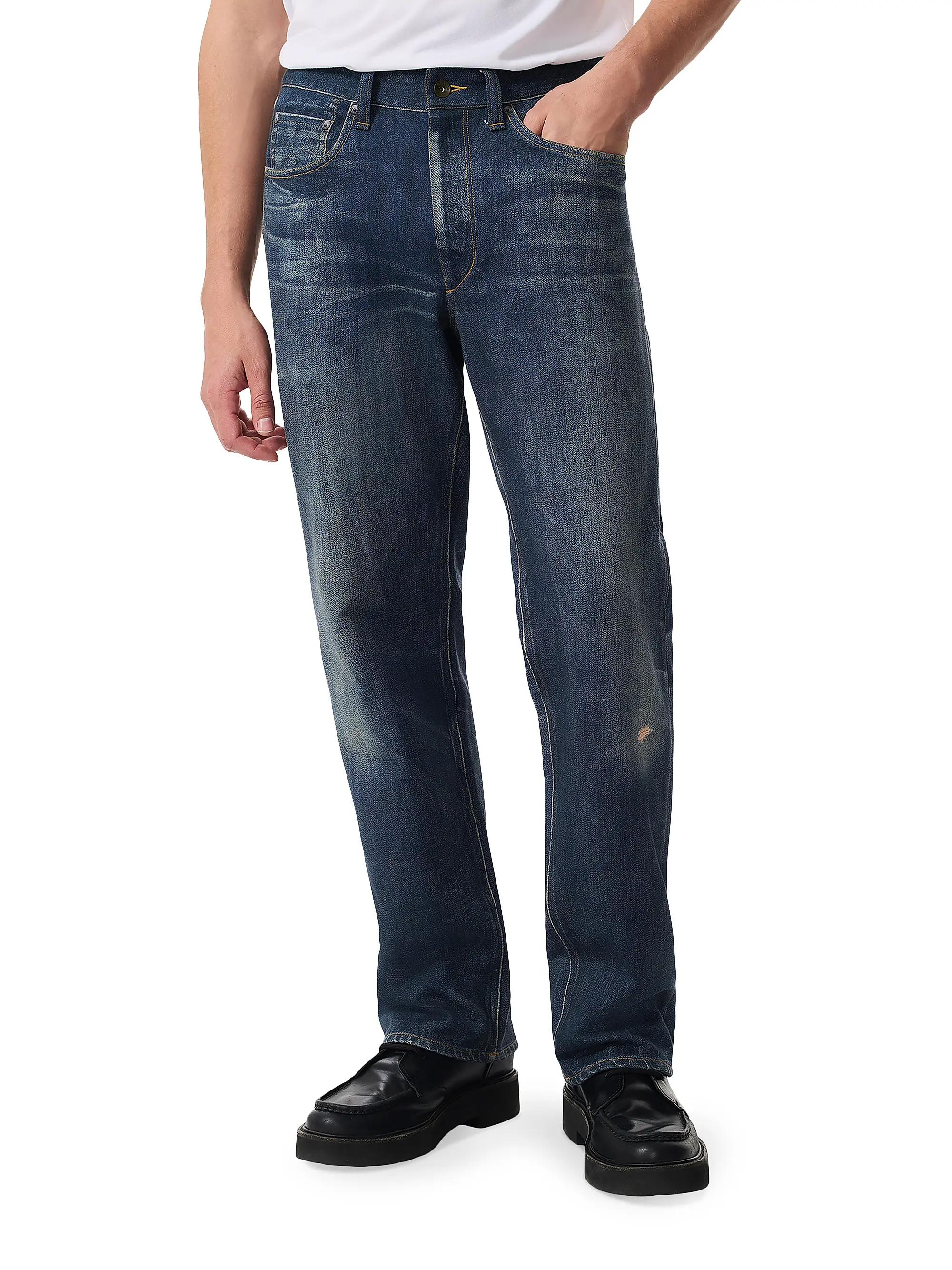 rag & bone Miramar Denim Straight-Leg Sweatpants | Saks Fifth Avenue | Saks Fifth Avenue