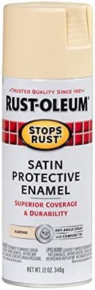 Rust-Oleum 7758830 Stops Rust Spray Paint, 12 Ounce, Satin Almond | Amazon (US)