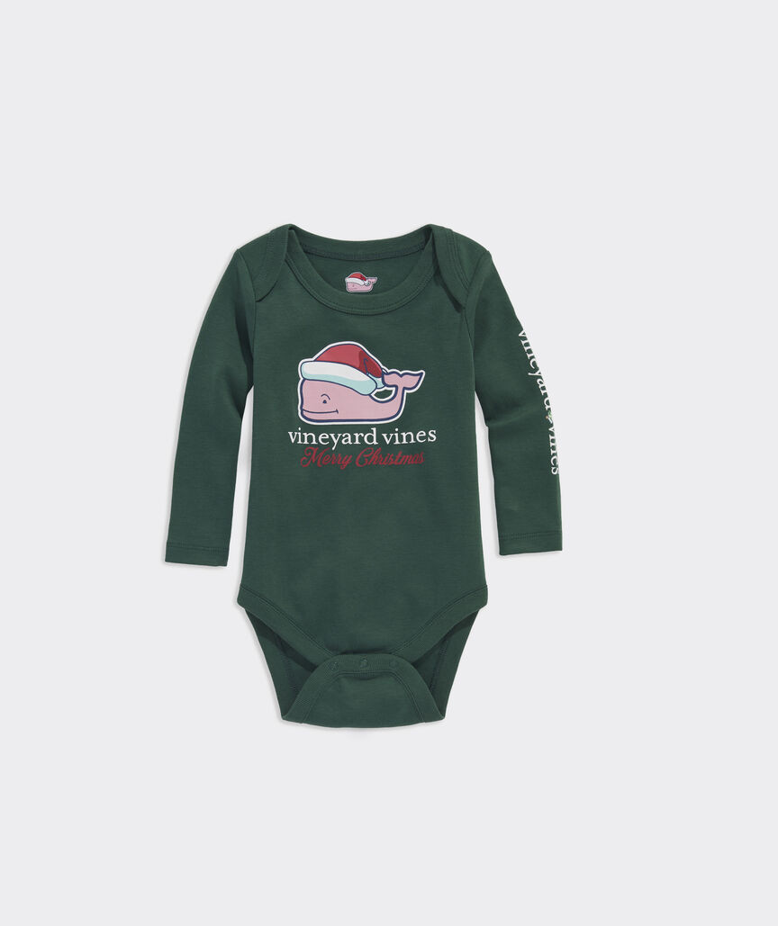 Baby Santa Hat Whale Body Suit | vineyard vines