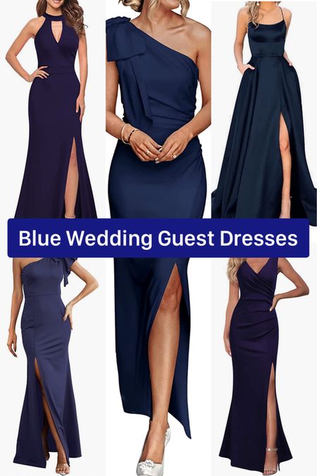 Blue maxi wedding guest dresses on Amazon. 

#blueeveninggown #blacktiedress #bluefulllengthgown #navymaxidress #blueformaldress

#LTKwedding #LTKSeasonal #LTKstyletip