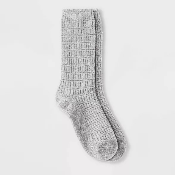 Women's Textured Chenille Cozy Crew Socks - A New Day™ 4-10 | Target