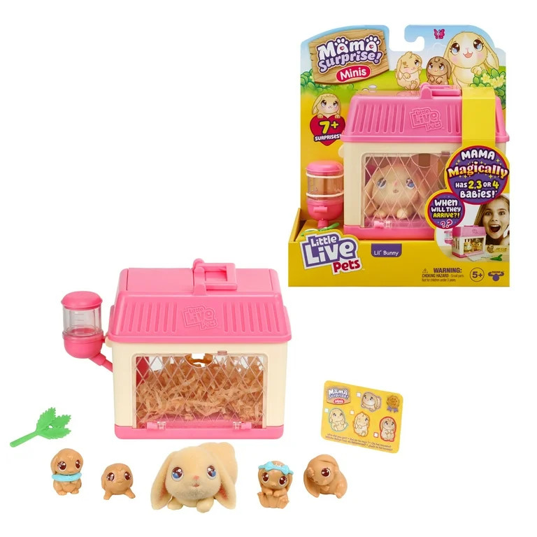 Little Live Pets - Mama Surprise Minis. Feed and Nurture a Lil' Bunny Inside Their Hutch, Ages 5+ | Walmart (US)