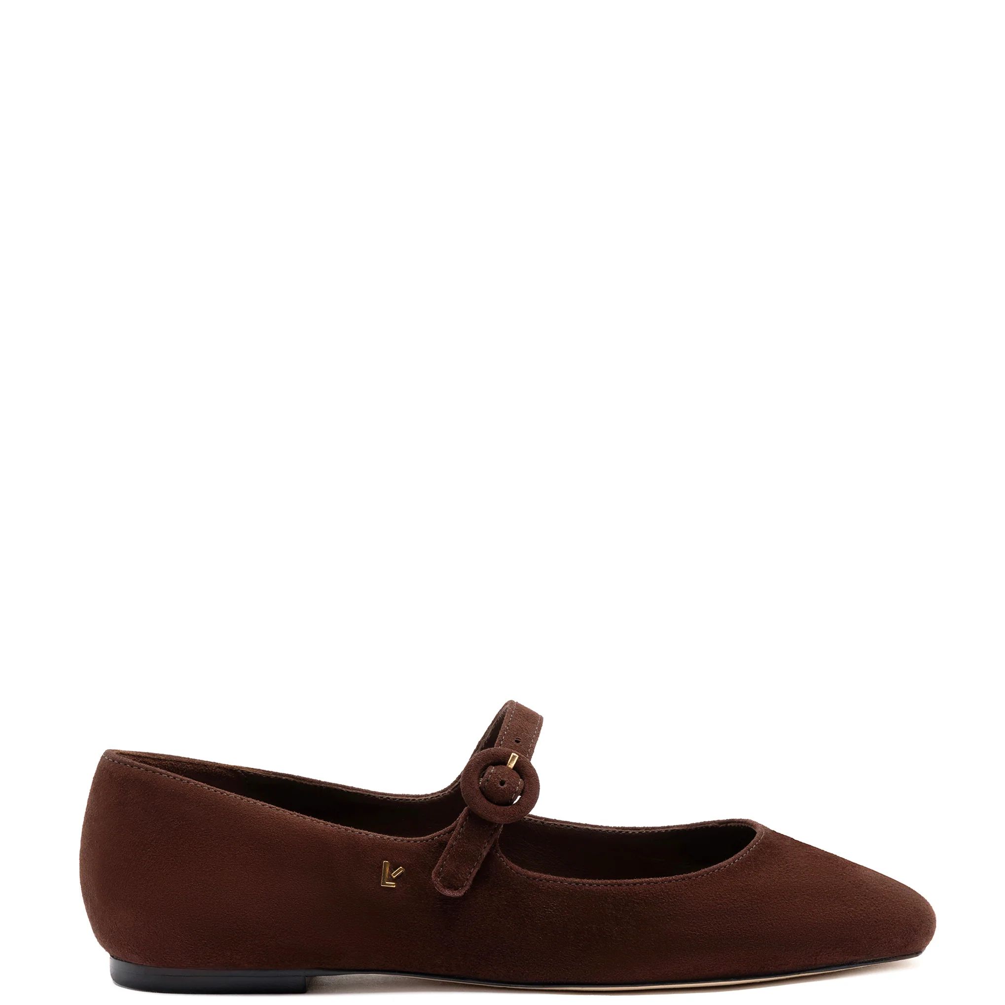 Blair Ballet Flat In Brown Suede | Larroude