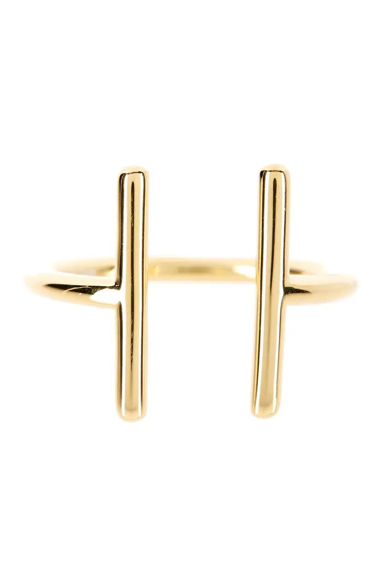 14K Gold Vermeil Parallel Bar Ring | Nordstrom Rack