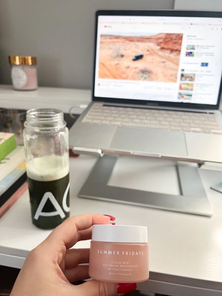 My favorites; summer Friday cloud moisturizer, candle, laptop stand, my planner, and AG1! 🫶🏼

#LTKunder100 #LTKbeauty #LTKhome