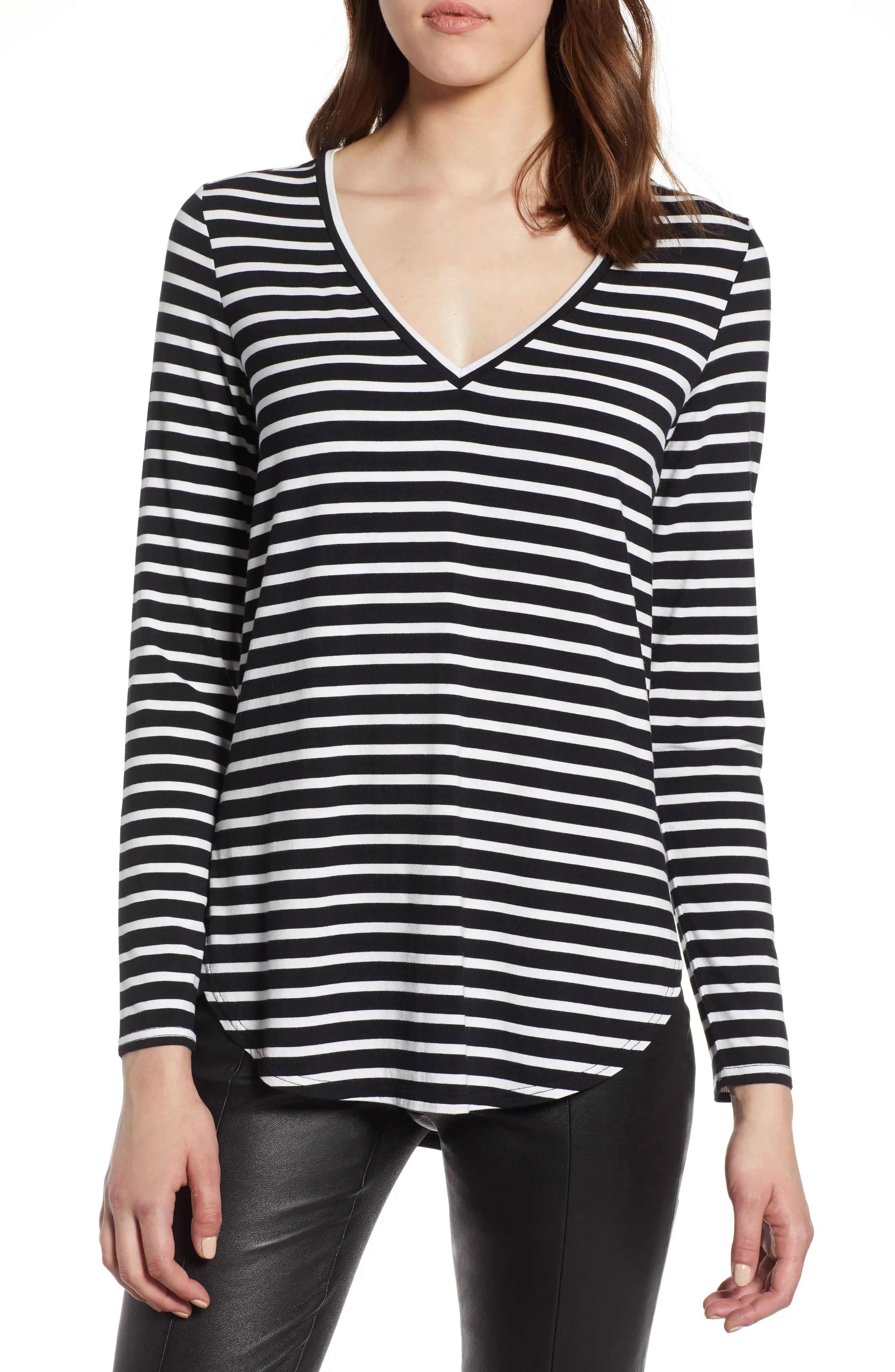 Halogen® V-Neck Tunic (Regular & Petite) | Nordstrom