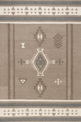 Taupe Westerly Southwestern Cotton-Blend 4' x 6' rug | Rugs USA