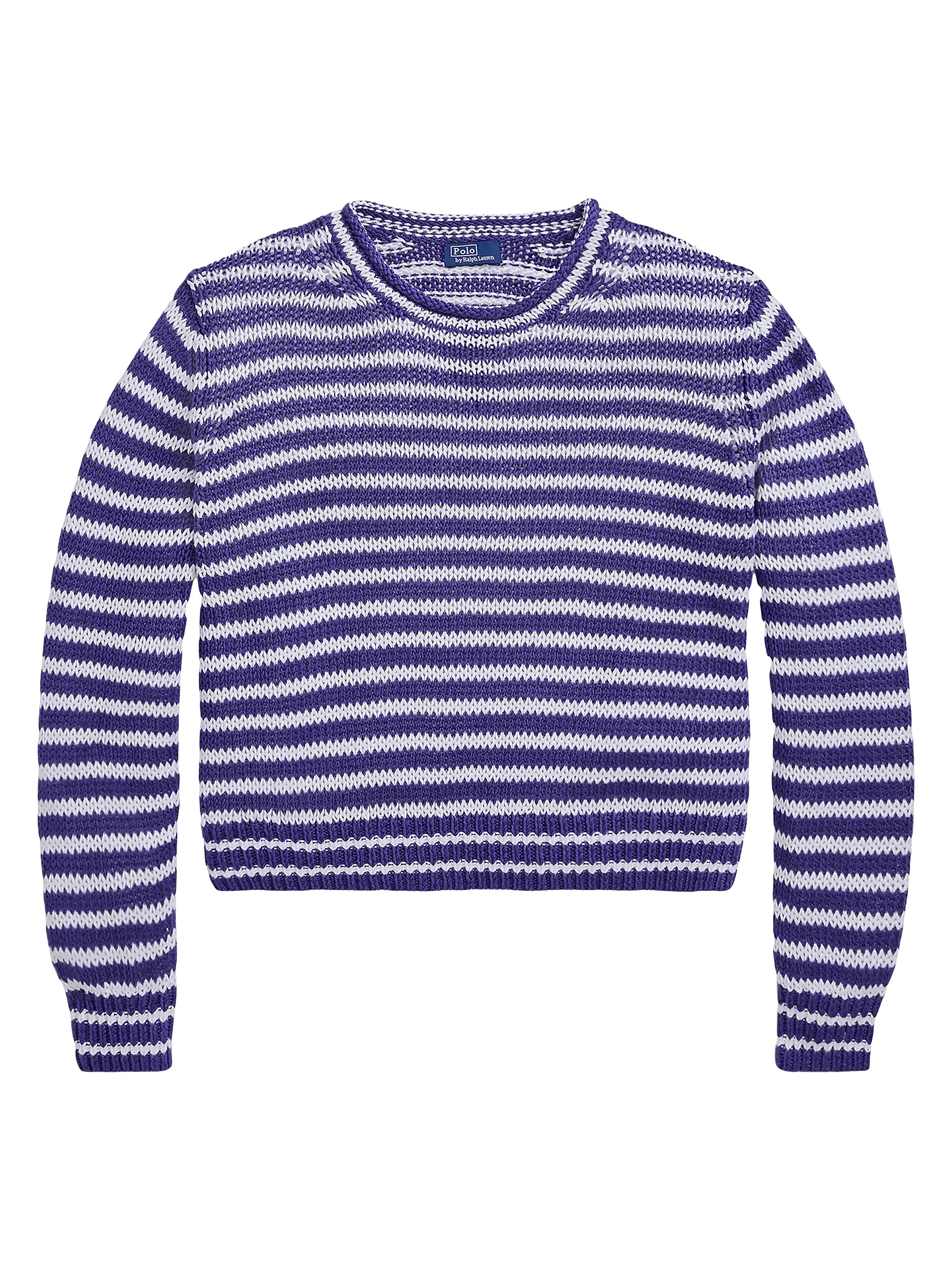 Striped Linen-Cotton Sweater | Saks Fifth Avenue
