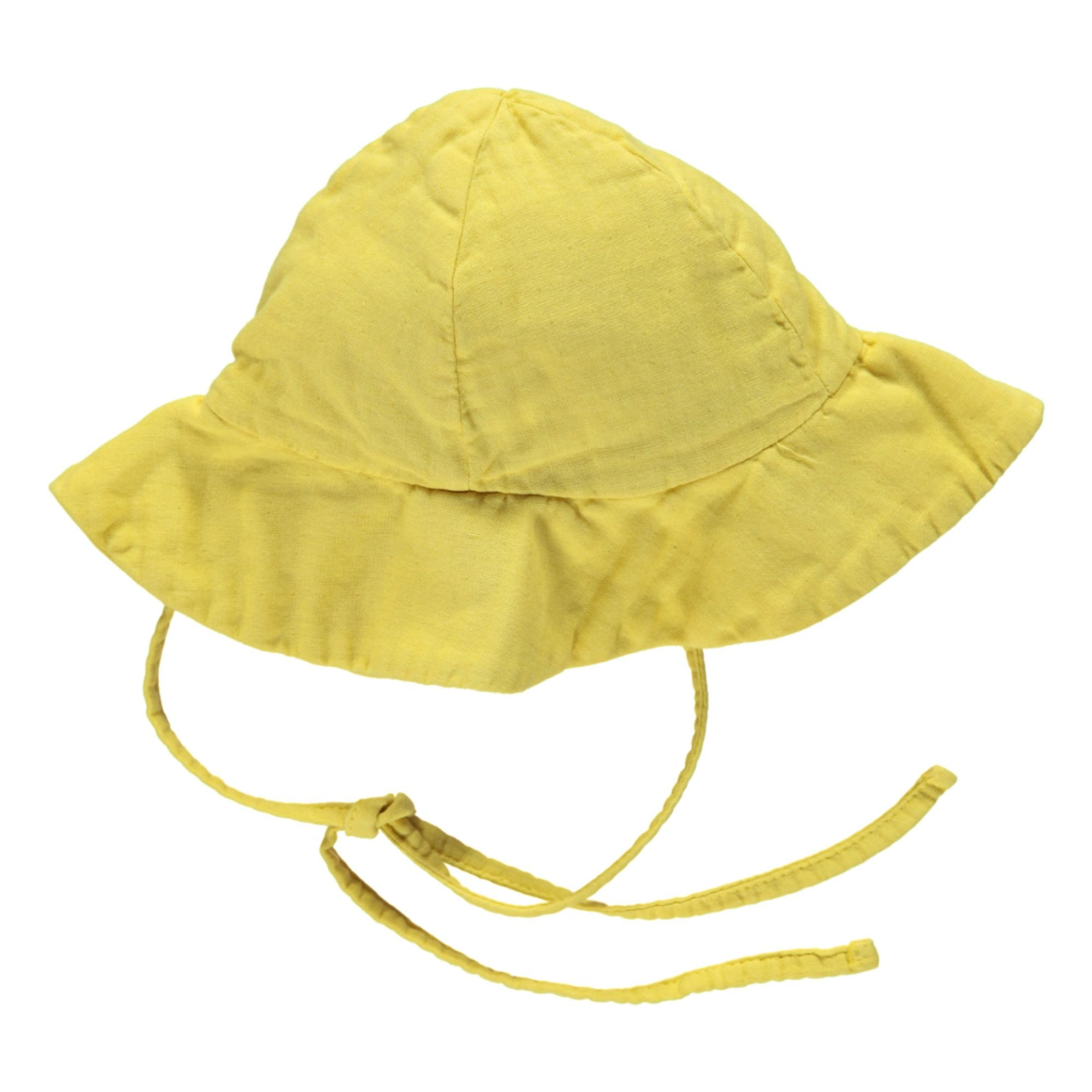 Peony Double Cotton Muslin Hat Yellow Poudre Organic Fashion Baby, Children | Smallable DE