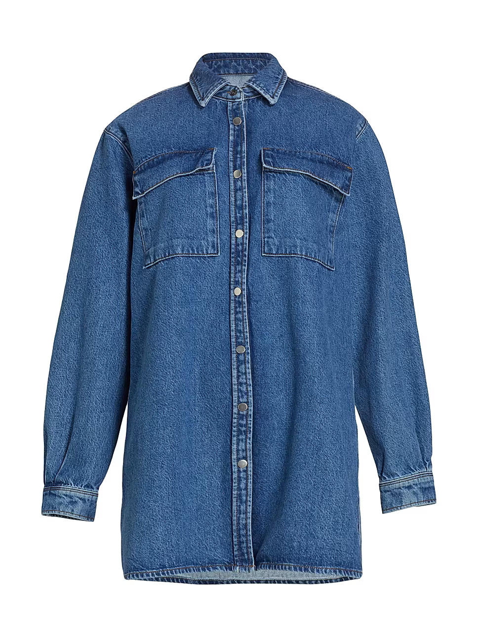 Denim Mini-Shirtdress | Saks Fifth Avenue