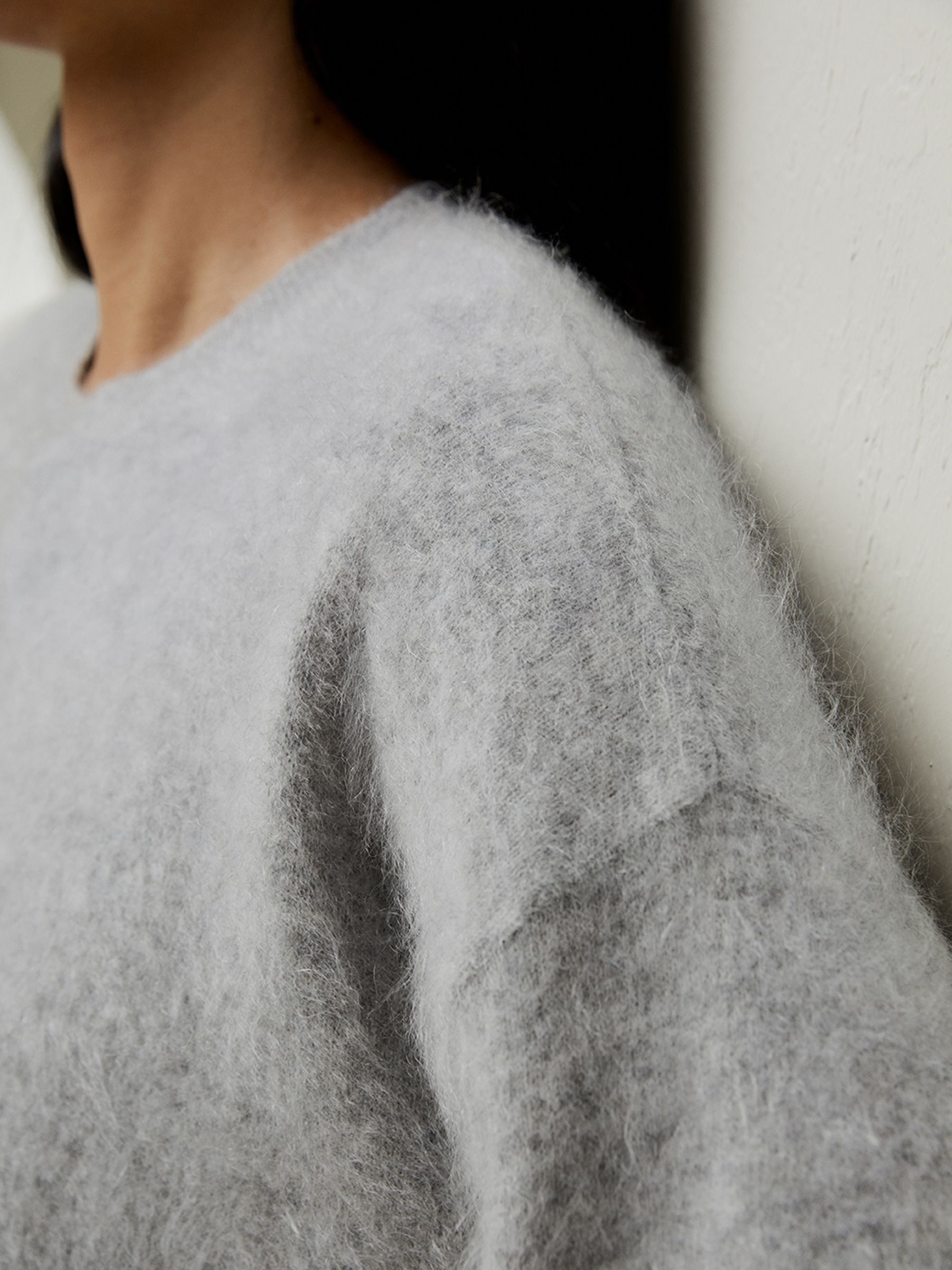 Brushed Cashmere Pullover Sweater | LilySilk