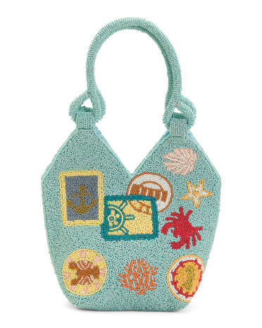 Beaded Caribbean Dream Shoulder Bag For Women, Leather | TJ Maxx