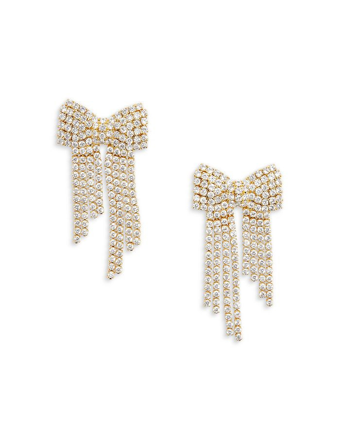 Selena Pavé Bow Statement Earrings in Gold Tone | Bloomingdale's (US)
