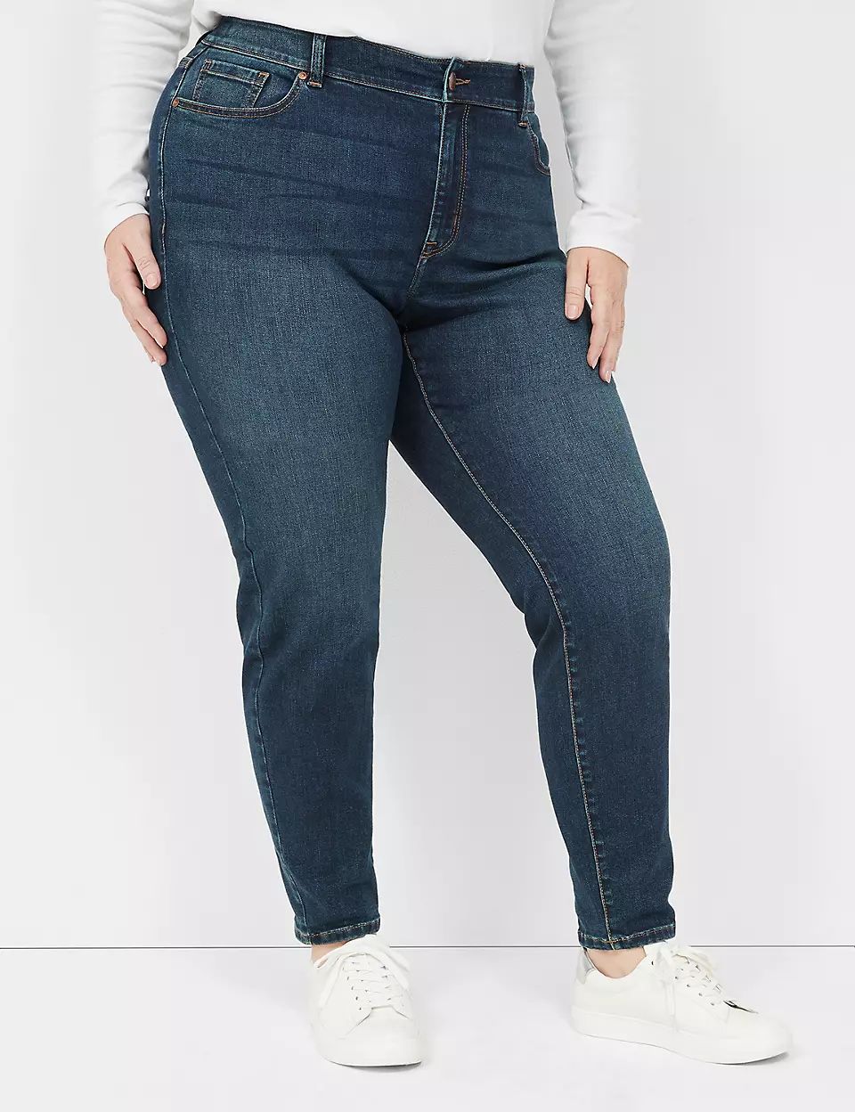 Curvy Fit High-Rise Skinny Jean - Dark Wash | Lane Bryant (US)