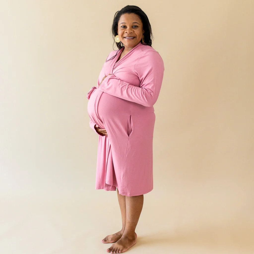 Women’s Lounge Robe in Apple Blossom | Kyte BABY