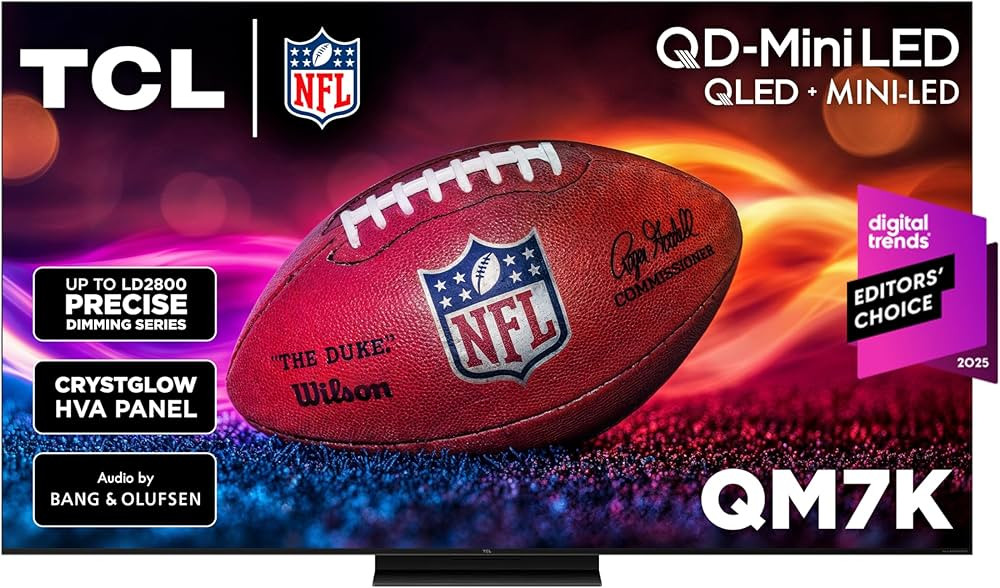 TCL 55 Inch Class QM7K Series | Mini LED QLED 4K HDR | 55QM7K, 2025 Model | 120HZ-144HZ Anti Refl... | Amazon (US)