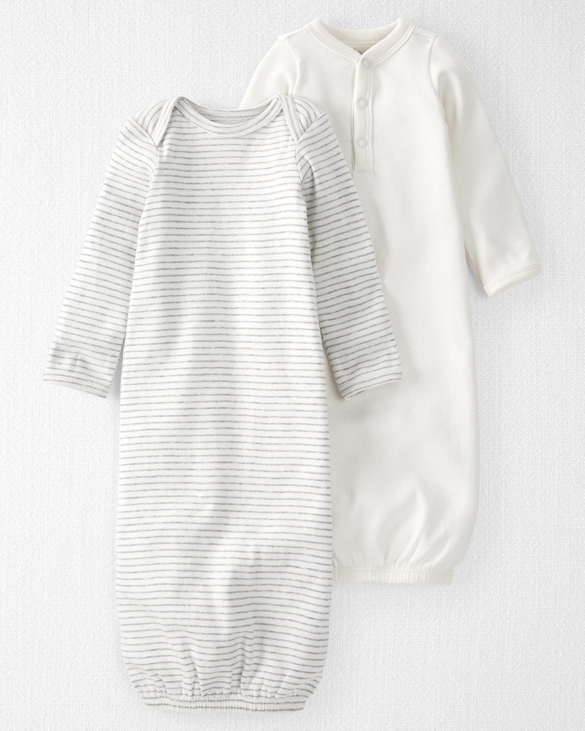 2-Pack Organic Cotton Rib Sleeper Gowns | Carter's