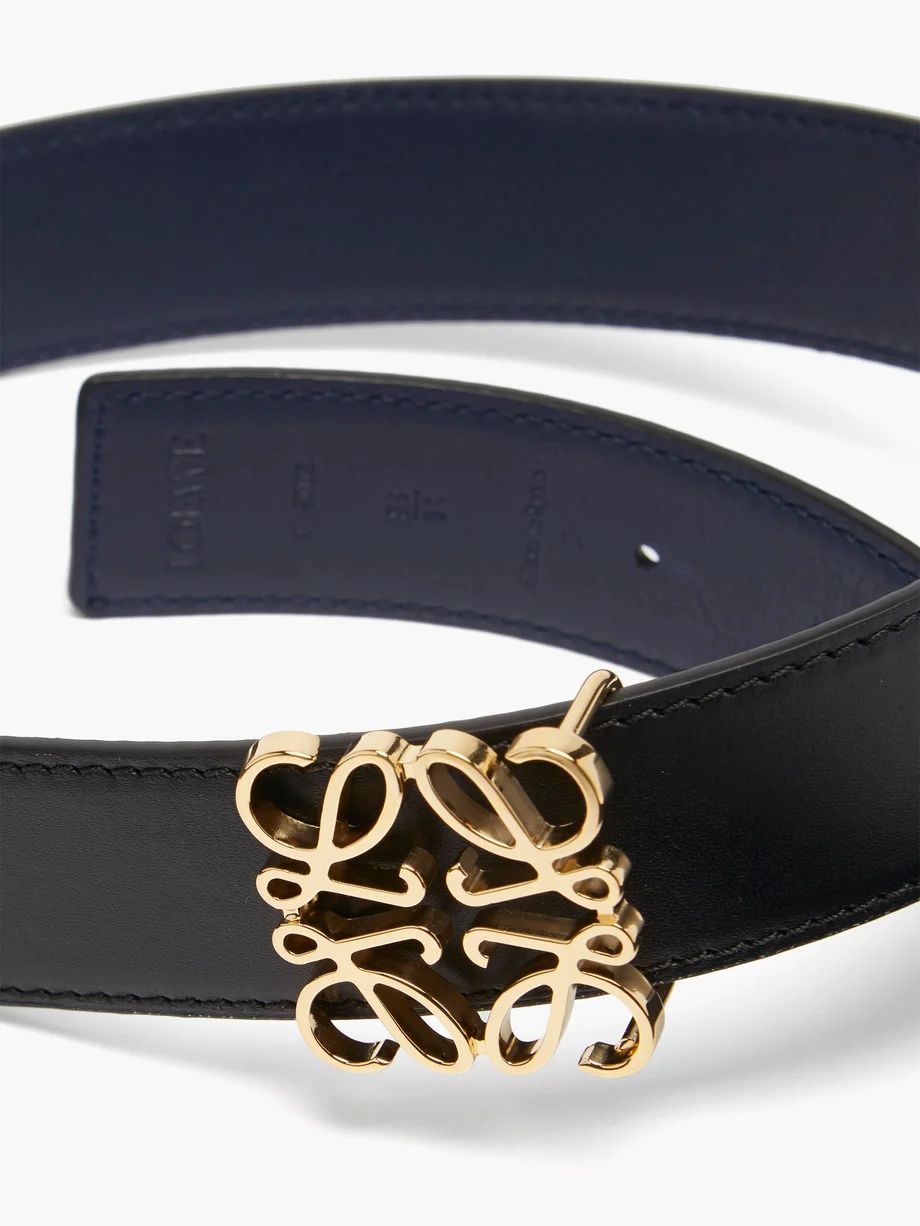 Anagram-buckle leather belt | Loewe | Matches (UK)