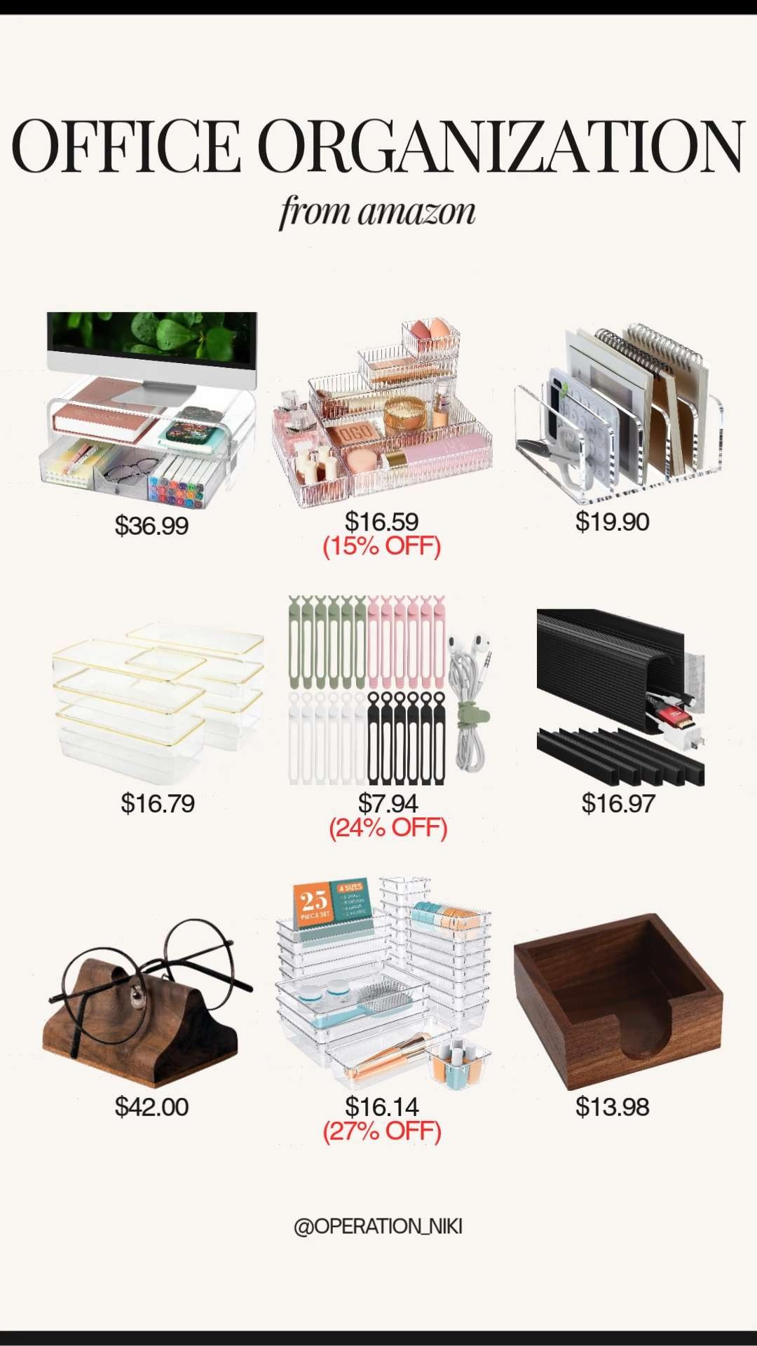 Office organization from Amazon that keeps your workspace clean, functional, and stress free 📎✨ Everything has a place, making it easier to stay focused and productive every day. Follow for more @OPERATION_NIKI on IG, TikTok, & Facebook #officeorganization #homeorganization #amazonfinds #workspaceinspo #organizedoffice #deskorganization #amazonhome #productivity #operationniki 

 

#LTKHome