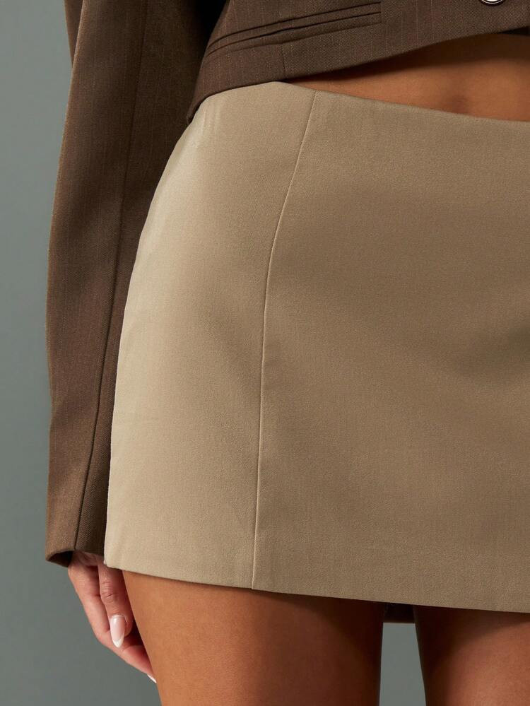 Beige Mini Skirt  | SHEIN