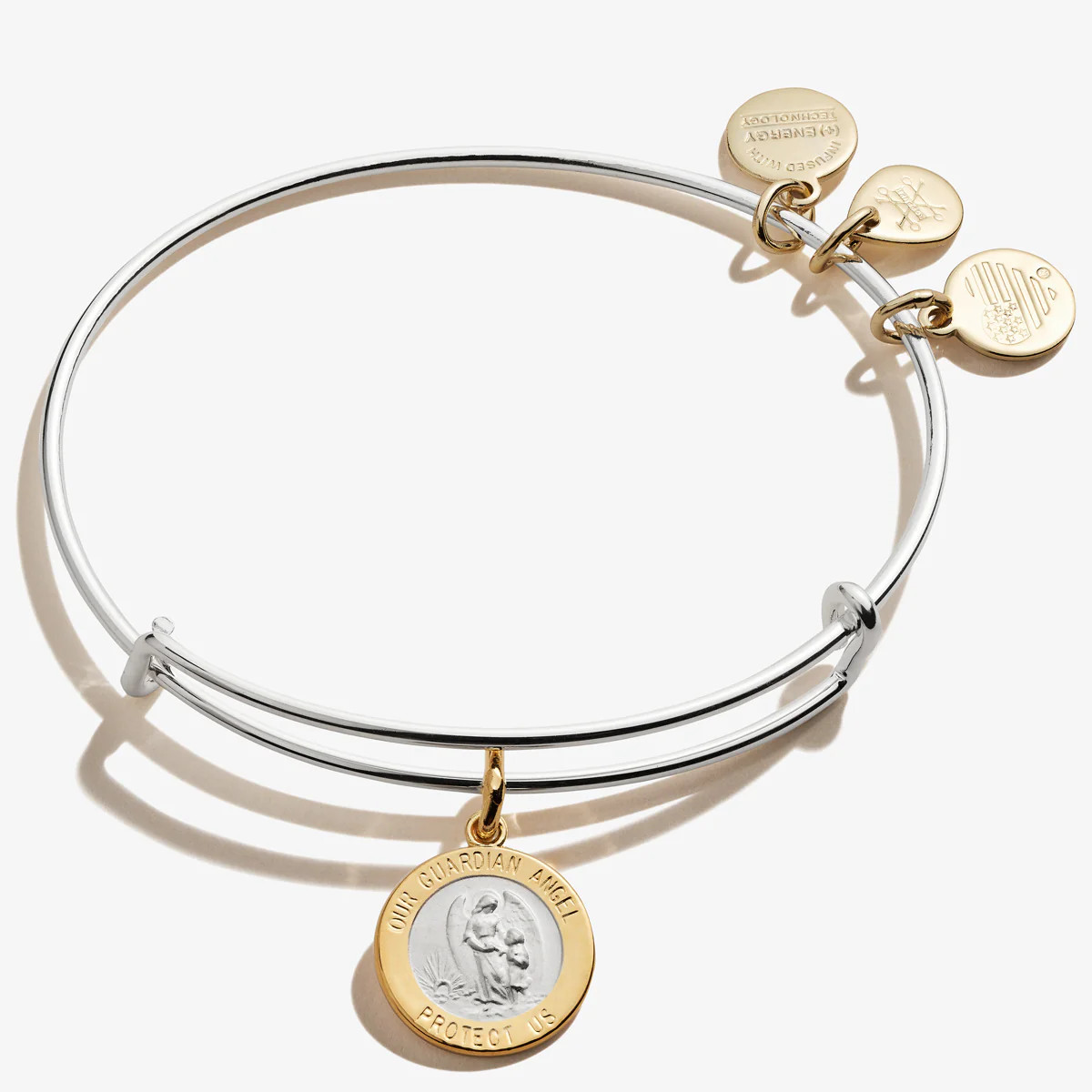 Guardian Angel Charm Bangle Bracelet, Two-Tone | Alex and Ani