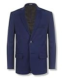 Calvin Klein Boys' Bi-Stretch Blazer Suit Jacket, 2-Button Single Breasted Closure, Buttoned Cuff... | Amazon (US)