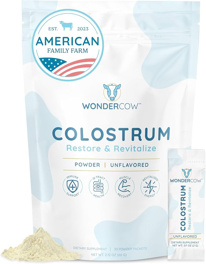 WONDERCOW Colostrum Supplement Powder for Gut Health, Immune Support, Muscle Recovery & Wellness ... | Amazon (US)