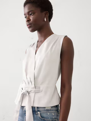Yoke-Tie Top | Banana Republic Factory