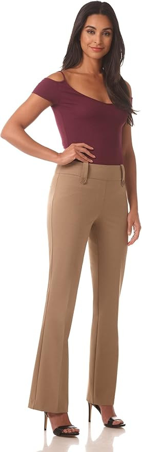 Rekucci Women's Desk to Dinner Pull On Stretch Bootcut Trouser Dress Pant w/Tummy Control | Amazon (US)