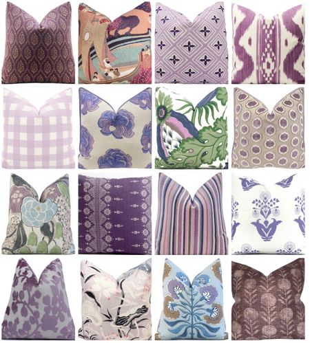 Purple pillows, purple designer pillows, purple Schumacher pillow, purple ikat pillow, lavender pillow, purple block print pillow, purple grandmillennial pillow, purple check pilloww

#LTKhome #LTKfindsunder100