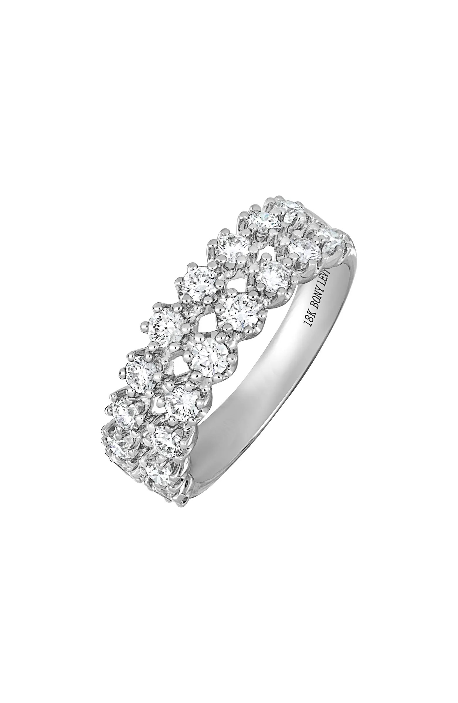 Audrey Wide Double Row Diamond Ring | Nordstrom