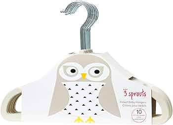 3 Sprouts Baby Hangers – Velvet Closet Clothes Organizers for Nursery, 10 Pack | Amazon (US)