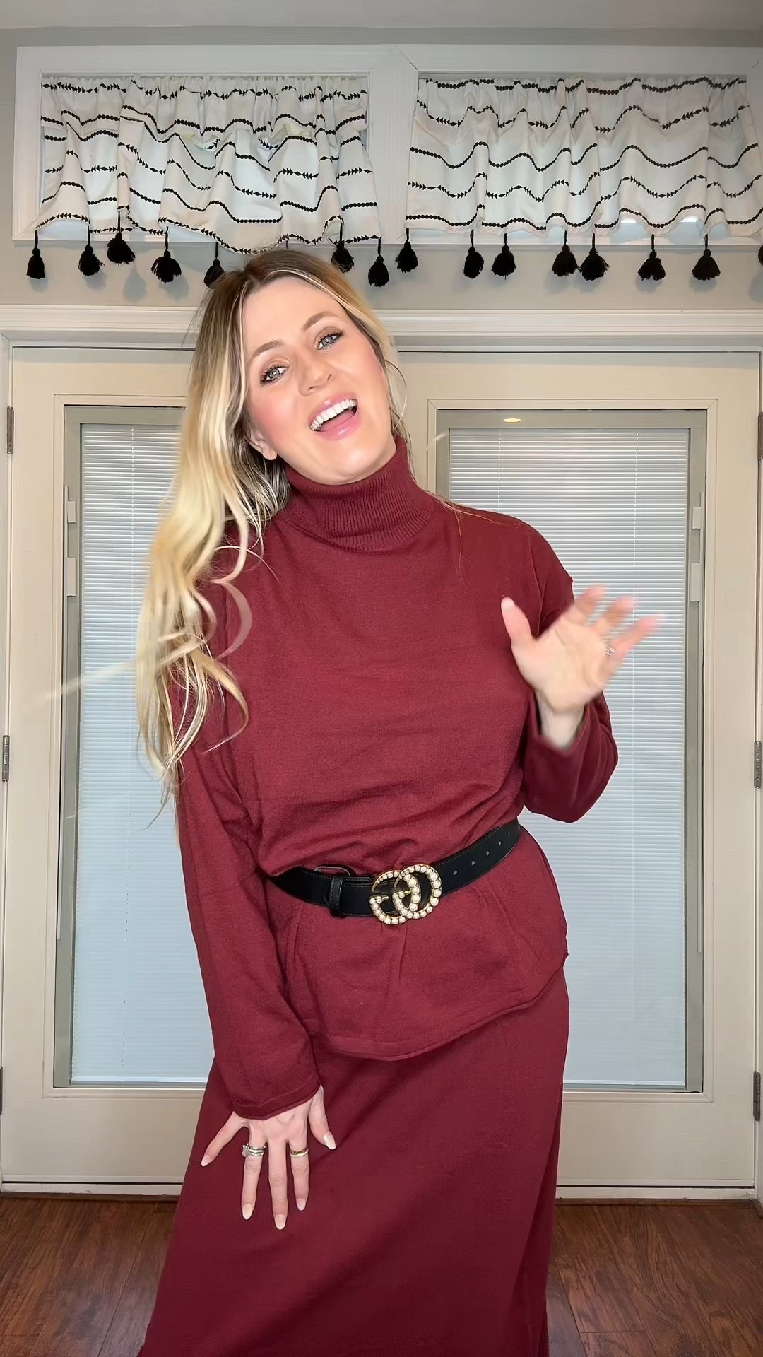 The perfect sweater skirt set: comfy enough to wear around the house but chic enough for the office. And bump friendly!

Very stretchy and oversized top. I wear TTS. 

#LTKBump #LTKWorkwear #LTKFindsUnder50