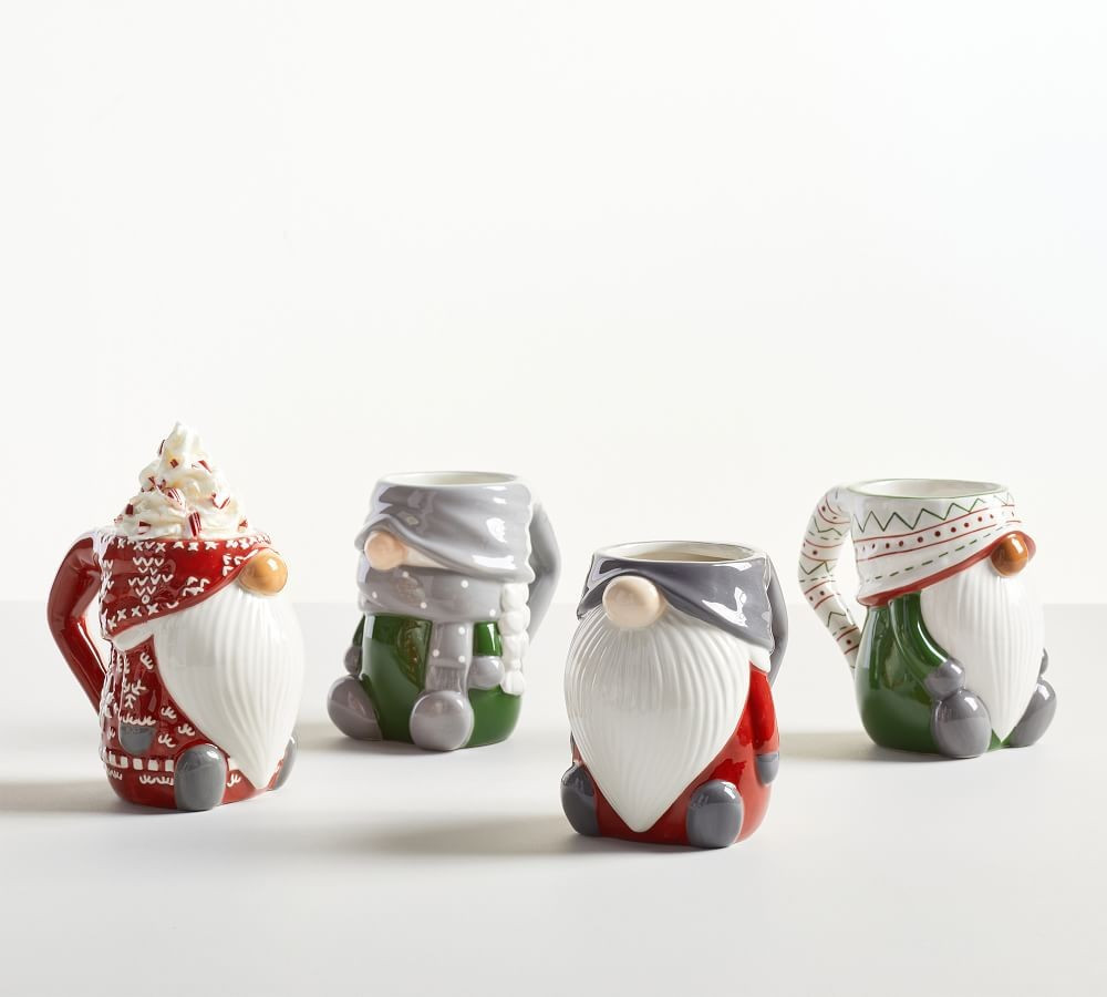 Gnome Shaped Ceramic Mugs | Pottery Barn (US)