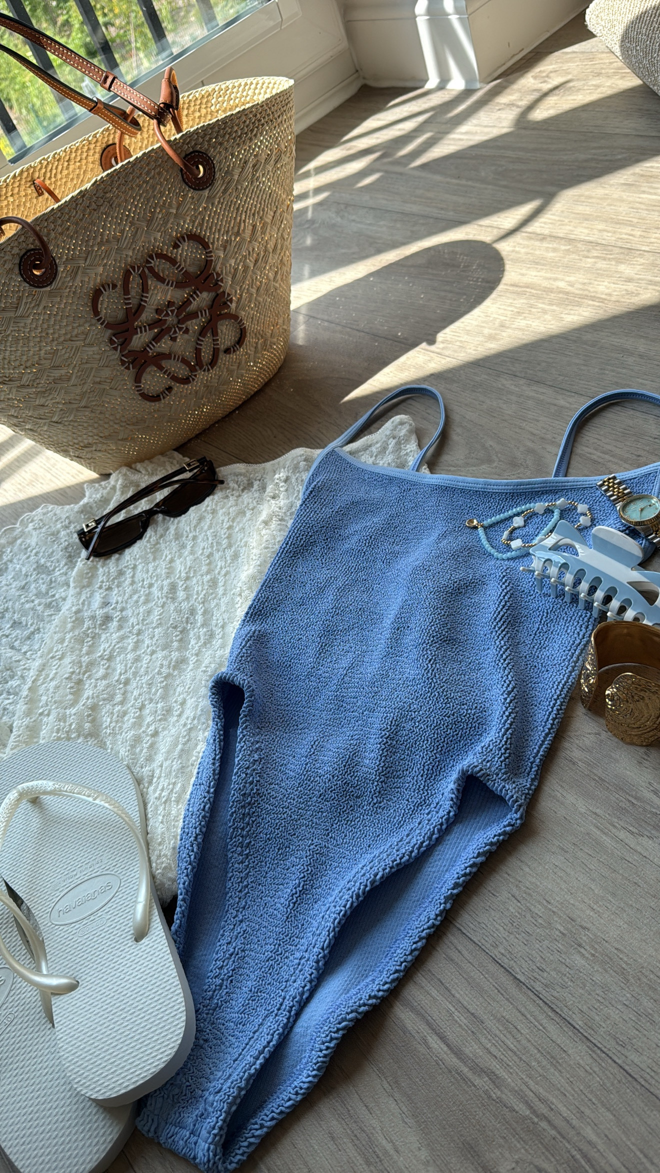 beach club outfit 🩵 

lace skirt, swimwear, beach bag, summer, pool day 

#LTKswimwear #LTKsummer #LTKstyletip