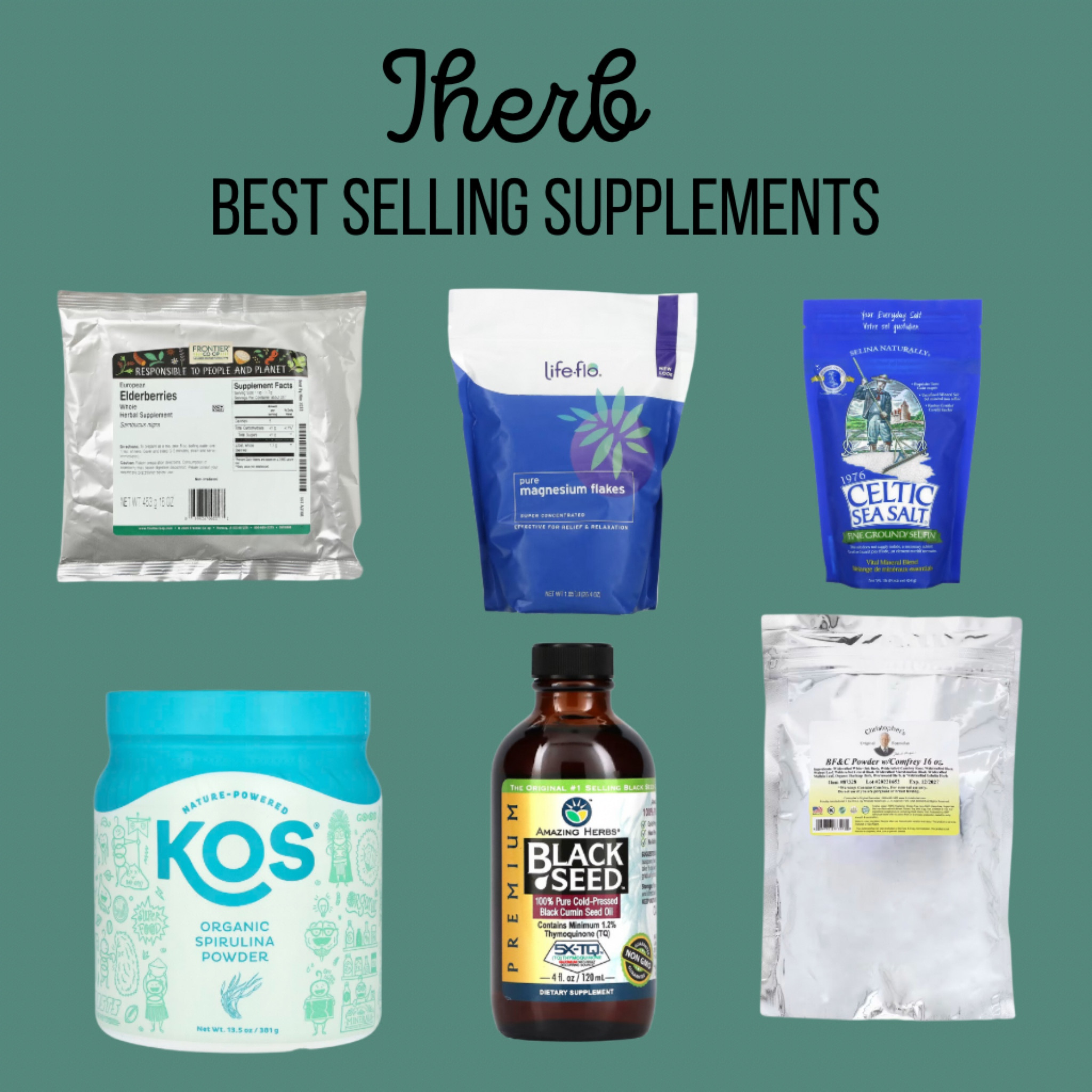 Iherb supplements, tea, berries, salt and more!
-magnesium flakes to add to yo ur bath routine
- Celtic salt for your necessary mineral intake
-elderberries to make your own elder berry syrup 
- Spirulina for energy and vitamins
- Dr Christopher’s bone and tissue powder, to heal a lengthy list of things dealing with bone and tissue, I have used this postpartum to heal my core and internal muscles
- black seed oil for EVERYTHING