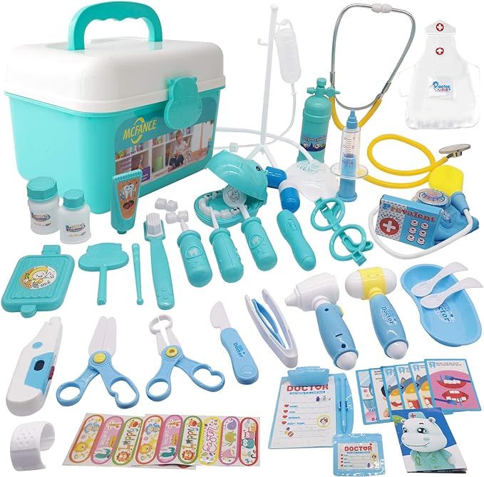 MCFANCE Toy Doctor Kits 48Pcs Pretend Play Doctor Kit Toys Stethoscope Medical Kit Imagination Pl... | Amazon (US)
