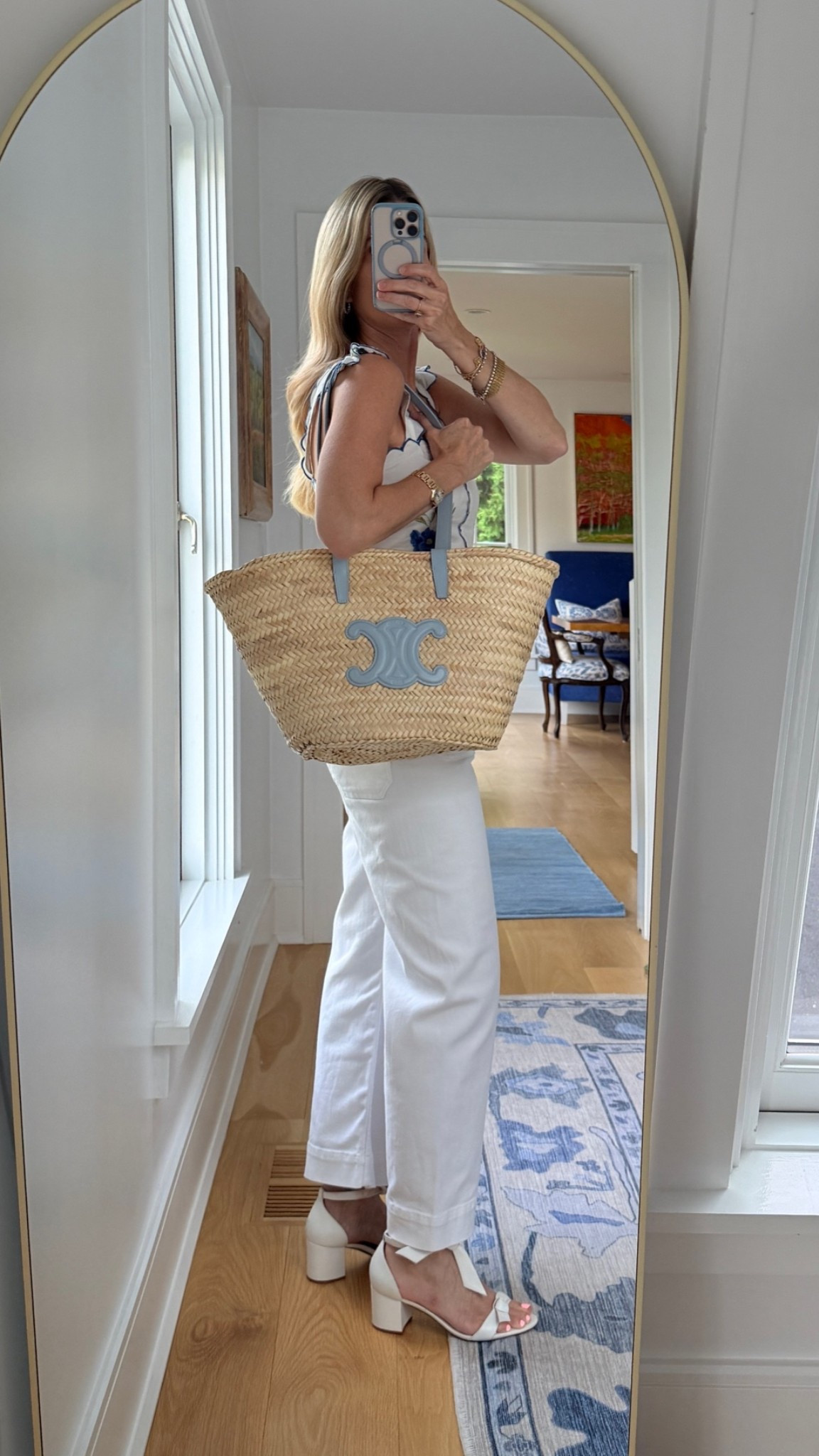 Last night’s look. Cannot link exact top and bag BUT exact white denim and shoes are linked as well as alternatives to the top/bag. Jeans run TTS I am wearing sz 27

#LTKgrwm #LTKootd