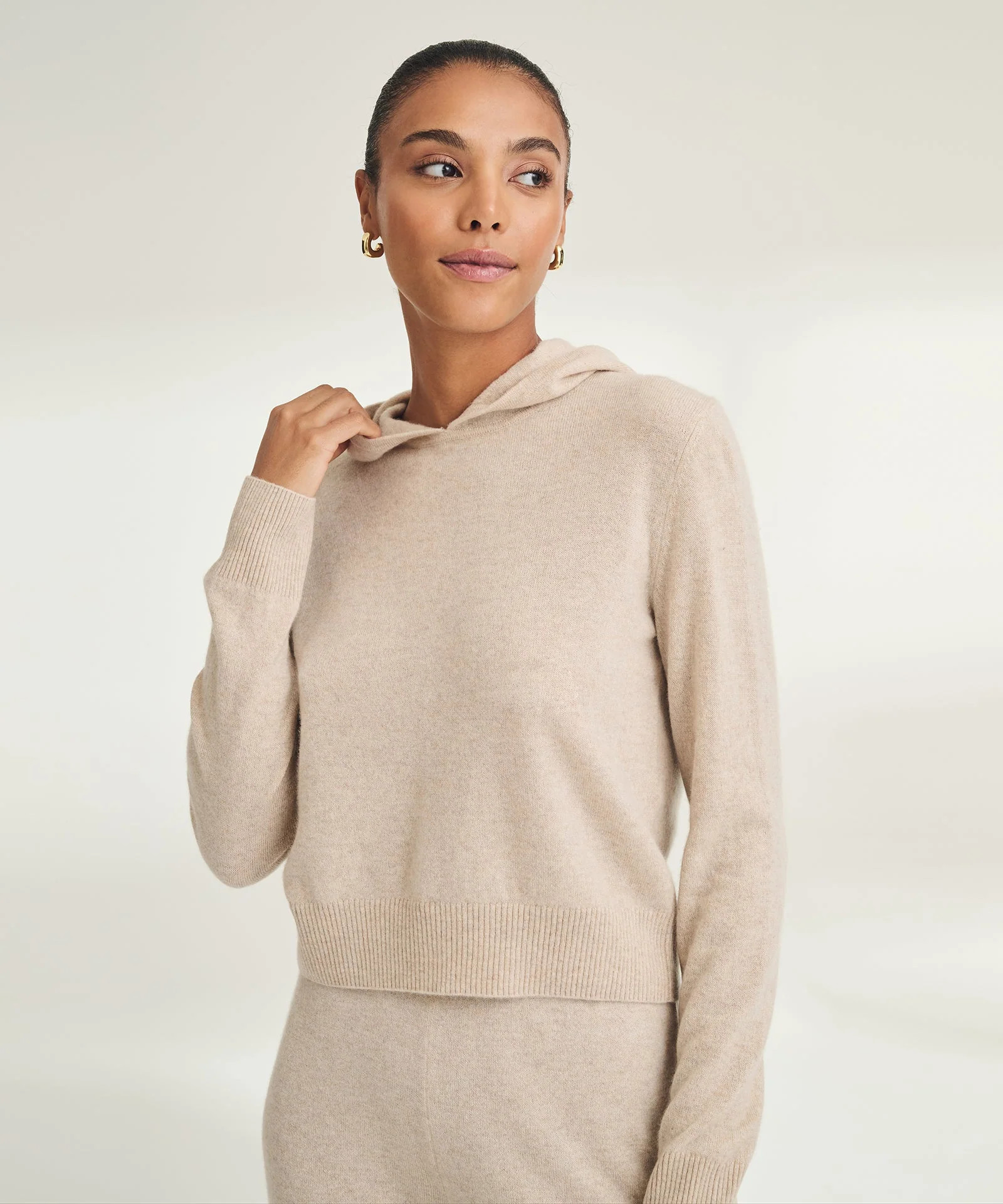Signature Cashmere Cropped Hoodie | NAADAM