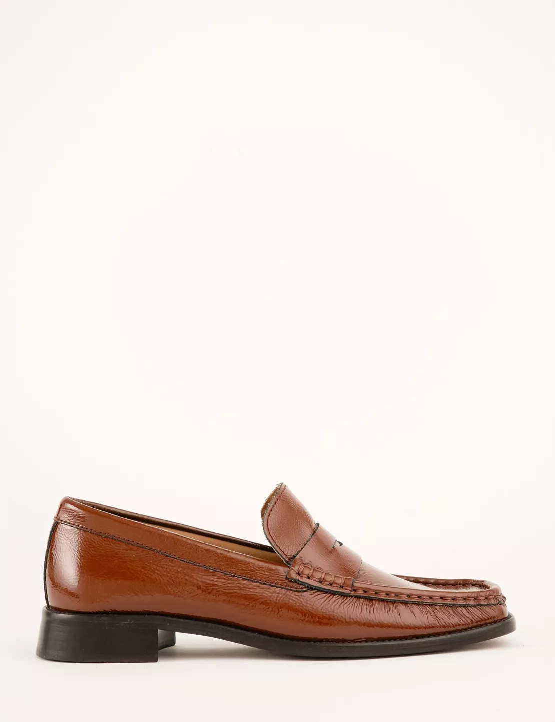 Enzo Patent Leather Loafer - Cognac | Penelope Chilvers