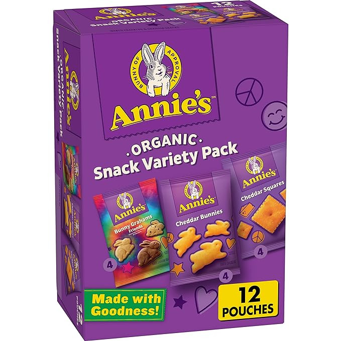 Annie's Organic Variety Pack, Easter Basket Stuffers, Cheddar Bunnies, Bunny Grahams, and Cheddar... | Amazon (US)