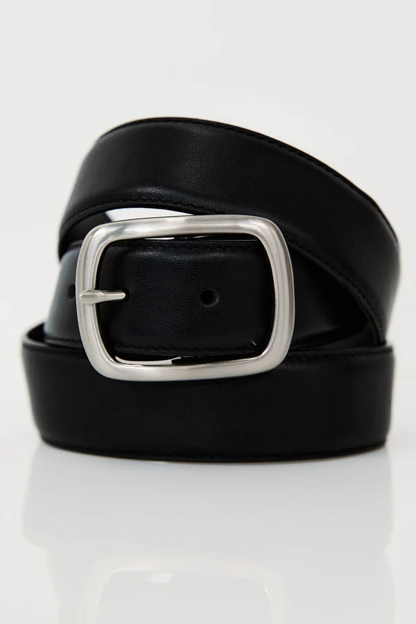 BRADFORD SILVER LEATHER BELT | DISSH